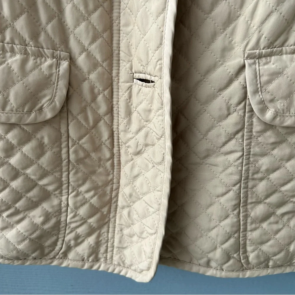 Talbots Quilted Beige Utility Jacket - Picture 4 of 10